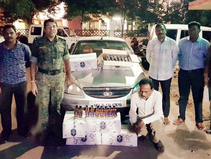 Gadchiroli police seized domestic and foreign liquor worth Rs 4 lakh | गडचिरोलीत चार लाखांचा देशी-विदेशी दारूसाठा जप्त