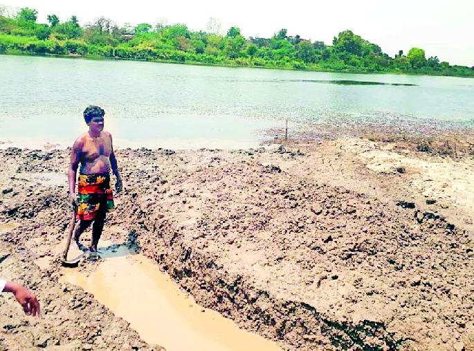 Wardha river bed dry; Dorm | वर्धा नदीपात्राला कोरड; डोहानेही गाठला तळ