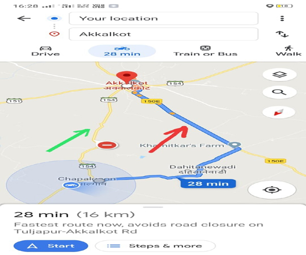 Devotees who believe in Google Maps are wandering around the Akalkot area | गुगल मॅपवर विश्वास ठेवणारा भक्त अक्कलकोट परिसरात भरकटतोय Devotees who believe in Google Maps are wandering around the Akalkot area | गुगल मॅपवर विश्वास ठेवणारा भक्त अक्कलकोट परिसरात भरकटतोय