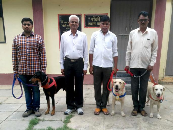 Hingoli dog squirrel betting | हिंगोलीच्या श्वानपथकाची लातूरात बाजी