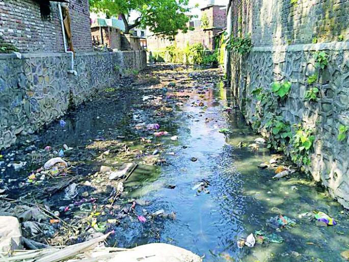 Citizen's health risks by Nalla's daily welfare | नाल्याच्या दैनावस्थेने नागरिकांचे आरोग्य धोक्यात Citizen's health risks by Nalla's daily welfare | नाल्याच्या दैनावस्थेने नागरिकांचे आरोग्य धोक्यात