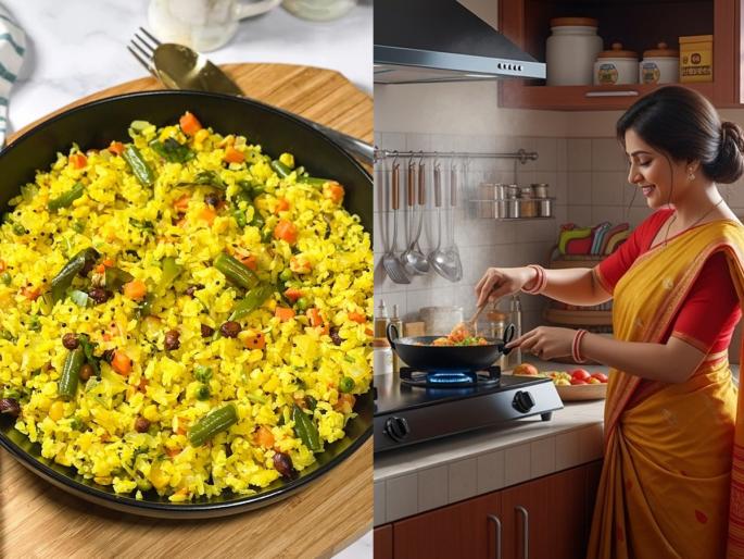 why does pohe turn out dry, 3 cooking tips for perfect moist pohe | पोहे कोरडे होतात- खाताना घशात अडकतात? पोह्यांमध्ये ओलसरपणा राहण्यासाठी ३ गोष्टी करून पाहा