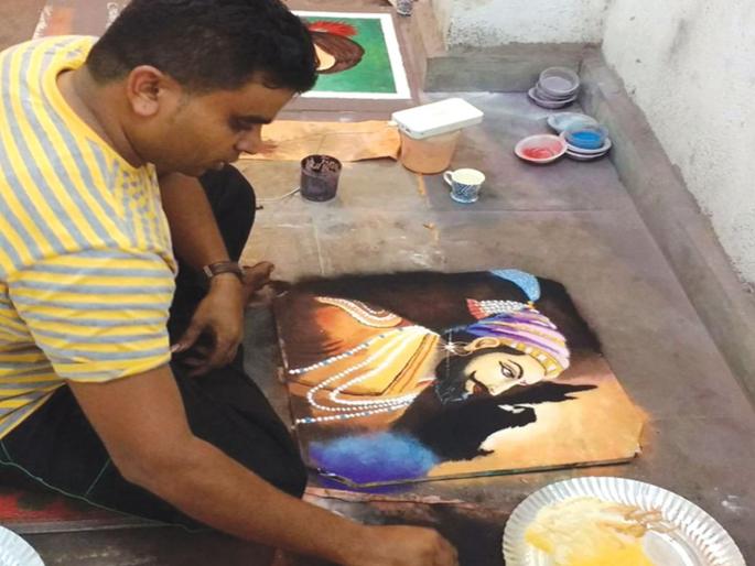 Avolla giving 3D effect from rangoli | रांगोळीतून थ्रीडी इफेक्ट देणारा अवलिया Avolla giving 3D effect from rangoli | रांगोळीतून थ्रीडी इफेक्ट देणारा अवलिया