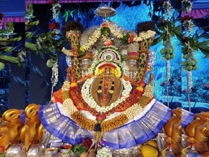 A ceremonial puja was held for the festive idol of Ambabai Devi on Akshaya Tritiya | Kolhapur: अंबाबाईचा हिंदोळा... रंगला नेत्रसुखद सोहळा