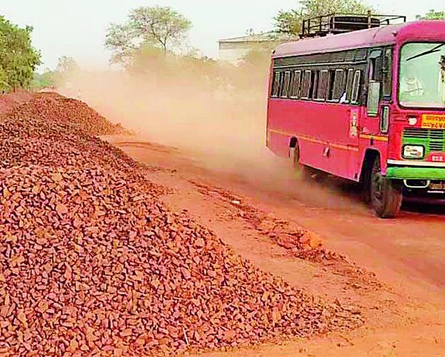 Dhaul empire on the Brahmpuri-Armori road | ब्रम्हपुरी-आरमोरी मार्गावर धुळीचे साम्राज्य