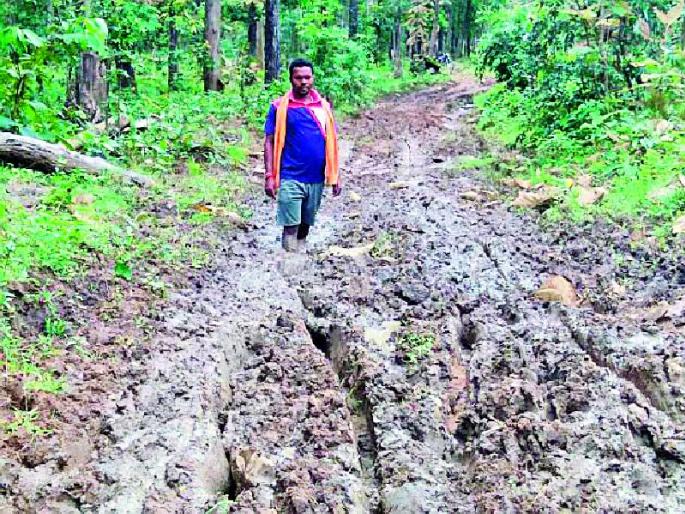 It is necessary to get rid of the mud | चिखलातून गाठावे लागते येडसिली It is necessary to get rid of the mud | चिखलातून गाठावे लागते येडसिली