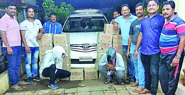 Nine lakh liquor seized with vehicle | वाहनासह नऊ लाखांची दारू जप्त