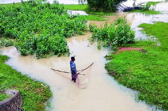 The district is wet with heavy rainfall | अतिवृष्टीने जिल्हा जलमय The district is wet with heavy rainfall | अतिवृष्टीने जिल्हा जलमय