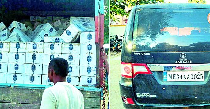 31 lakh 14 thousand liquor seized with two vehicles | दोन वाहनांसह ३१ लाख १४ हजारांची दारू जप्त 31 lakh 14 thousand liquor seized with two vehicles | दोन वाहनांसह ३१ लाख १४ हजारांची दारू जप्त