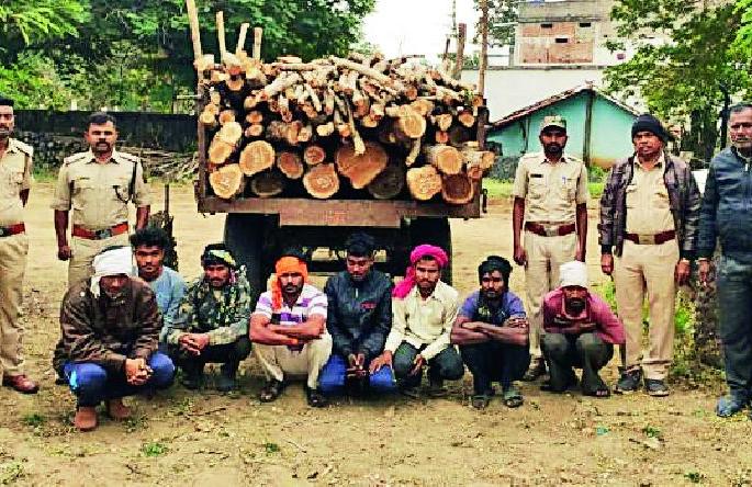 Illegal smuggling of sagas from the Bhisi forest area | भिसी वनक्षेत्रातून सागाची अवैध तस्करी Illegal smuggling of sagas from the Bhisi forest area | भिसी वनक्षेत्रातून सागाची अवैध तस्करी