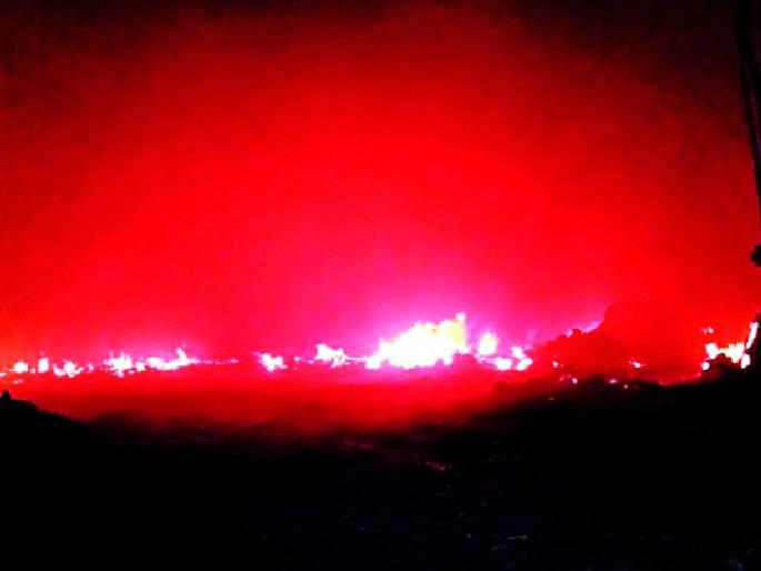 Fires and seeds of godowns | खते व बियाणांच्या गोदामाला आग Fires and seeds of godowns | खते व बियाणांच्या गोदामाला आग