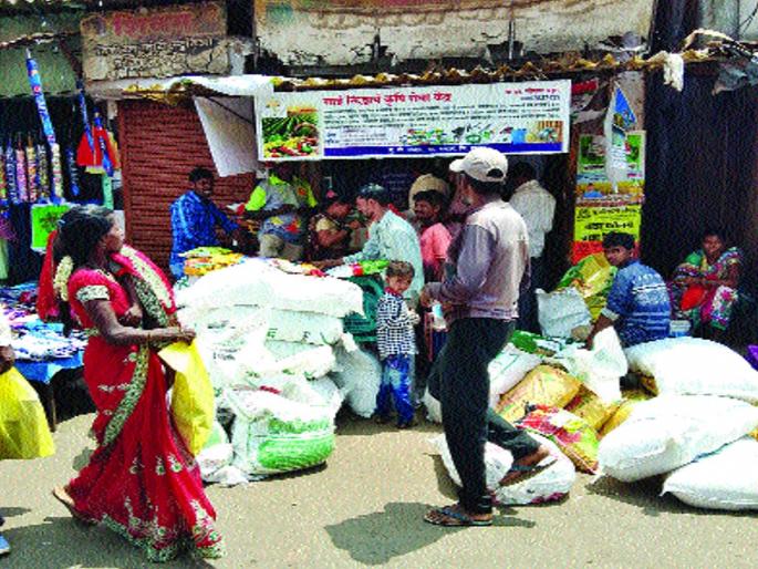Farmers' clash for purchase of seeds and fertilizers in Jawhar | जव्हारमध्ये बियाणे व खत खरेदीसाठी शेतकऱ्यांची झुंबड Farmers' clash for purchase of seeds and fertilizers in Jawhar | जव्हारमध्ये बियाणे व खत खरेदीसाठी शेतकऱ्यांची झुंबड