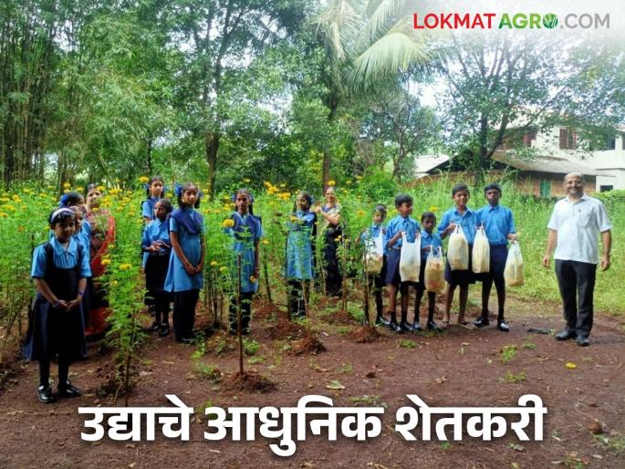 Farmers' children in school are saying 'we will grow our own vegetables' | शाळेतील शेतकऱ्यांची मुलं म्हणताहेत 'आमची भाजी आम्ही पिकवू' Farmers' children in school are saying 'we will grow our own vegetables' | शाळेतील शेतकऱ्यांची मुलं म्हणताहेत 'आमची भाजी आम्ही पिकवू'