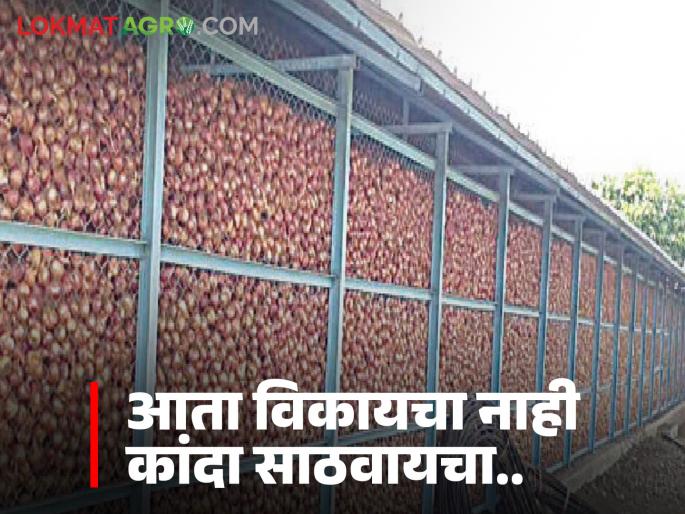 On one hand, there is fear of unseasonal weather and on the other hand, there is no price in the market; Farmers are increasingly inclined towards storing onions. | एकीकडे अवकाळीची भिती दुसरीकडे बाजारात दर नाही; कांदा साठवणुकीकडे शेतकऱ्यांच्या वाढला कल On one hand, there is fear of unseasonal weather and on the other hand, there is no price in the market; Farmers are increasingly inclined towards storing onions. | एकीकडे अवकाळीची भिती दुसरीकडे बाजारात दर नाही; कांदा साठवणुकीकडे शेतकऱ्यांच्या वाढला कल