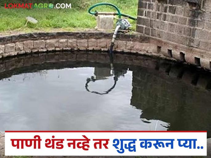 Farmers, before drinking water from the pond, use these home water purification methods and stay healthy. | शेतकऱ्यांनो विहरीतील पाणी पिण्याआधी 'या' घरगुती पाणी शुद्धीकरणाच्या पद्धती वापरा अन् आरोग्य जपा Farmers, before drinking water from the pond, use these home water purification methods and stay healthy. | शेतकऱ्यांनो विहरीतील पाणी पिण्याआधी 'या' घरगुती पाणी शुद्धीकरणाच्या पद्धती वापरा अन् आरोग्य जपा
