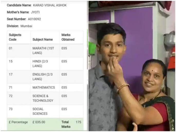 Thane s Vishal who cleared ssc with 35 percent thane ssc result story viral | या पठ्ठ्याने सर्वच विषयांत गाठला ‘काठ’, दहावी उत्तीर्ण झालेल्या ठाण्याच्या विशालचीच चर्चा Thane s Vishal who cleared ssc with 35 percent thane ssc result story viral | या पठ्ठ्याने सर्वच विषयांत गाठला ‘काठ’, दहावी उत्तीर्ण झालेल्या ठाण्याच्या विशालचीच चर्चा