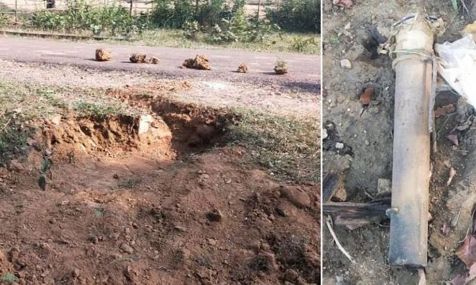 Landmine sacked by police in Gadkiroli | गडचिरोलीत नक्षल्यांनी पेरलेला भूसुरूंग पोलिसांनी केला निकामी Landmine sacked by police in Gadkiroli | गडचिरोलीत नक्षल्यांनी पेरलेला भूसुरूंग पोलिसांनी केला निकामी