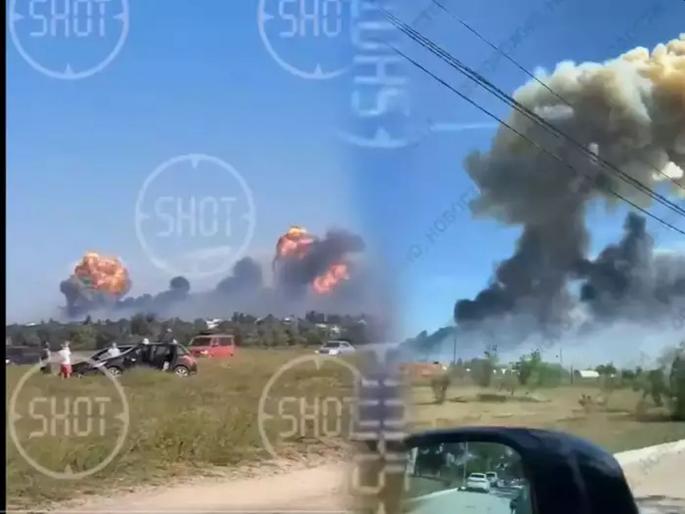 Russia Ukraine War: Ukraine blew up a major Russian naval airbase; A shock to Putin's army | Russia Ukraine War: युक्रेनने संधी साधली! रशियन नौदलाचा मोठा हवाई तळ उडवून दिला; पुतीन सेनेला धक्का Russia Ukraine War: Ukraine blew up a major Russian naval airbase; A shock to Putin's army | Russia Ukraine War: युक्रेनने संधी साधली! रशियन नौदलाचा मोठा हवाई तळ उडवून दिला; पुतीन सेनेला धक्का