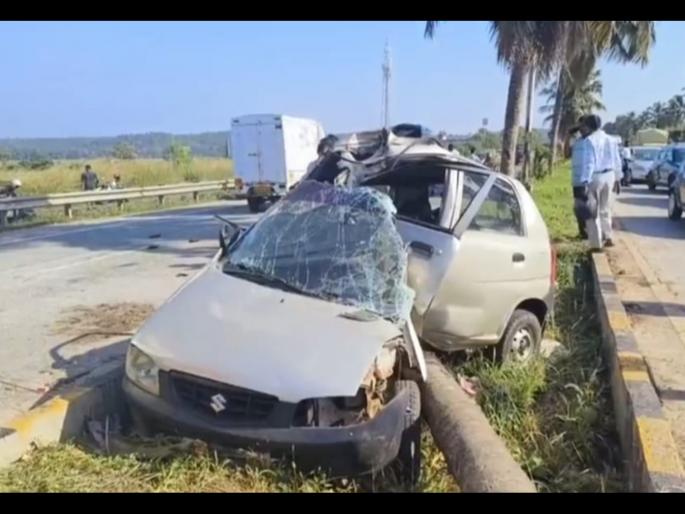 Driver dies in an accident | पणजी-म्हापसा राष्ट्रीय महामार्गावर अपघातात वाहन चालकाचा मृत्यू Driver dies in an accident | पणजी-म्हापसा राष्ट्रीय महामार्गावर अपघातात वाहन चालकाचा मृत्यू