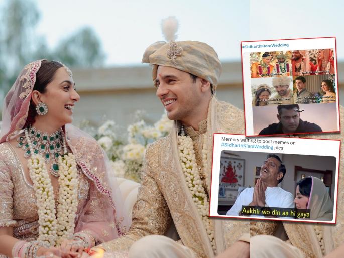 memes flood Twitter after Sidharth Malhotra and Kiara Advani’s wedding | Sidharth Kiara Wedding: सिद्धार्थ-कियाराच्या लग्नानंतर सोशल मीडियावर Memesचा पूर, पाहून आवरणार नाही हसू memes flood Twitter after Sidharth Malhotra and Kiara Advani’s wedding | Sidharth Kiara Wedding: सिद्धार्थ-कियाराच्या लग्नानंतर सोशल मीडियावर Memesचा पूर, पाहून आवरणार नाही हसू