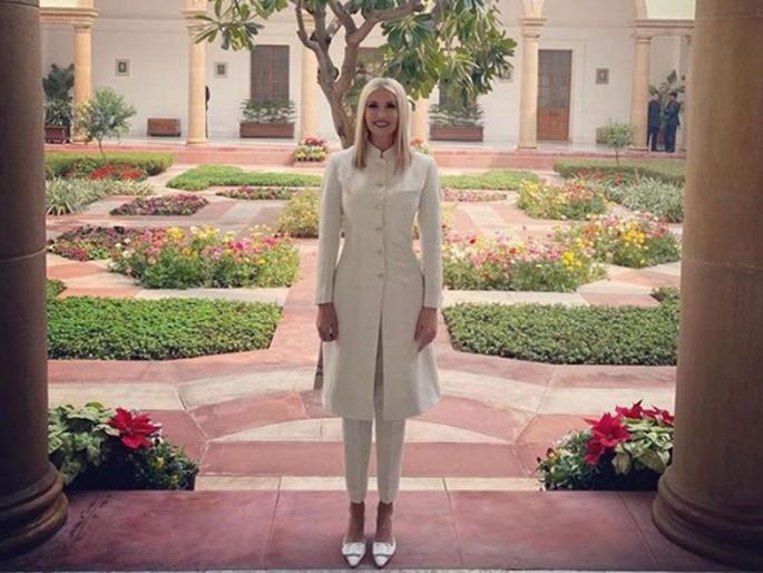 Donald Trump's India Visit : famous indian fashion designer anita dongre gets criticized for designing dress for ivanka trump SSS | Donald Trump's India Visit : ट्रम्प यांच्या लेकीची शेरवानी 'या' मराठी डिझायनरने बनवली, पण... Donald Trump's India Visit : famous indian fashion designer anita dongre gets criticized for designing dress for ivanka trump SSS | Donald Trump's India Visit : ट्रम्प यांच्या लेकीची शेरवानी 'या' मराठी डिझायनरने बनवली, पण...