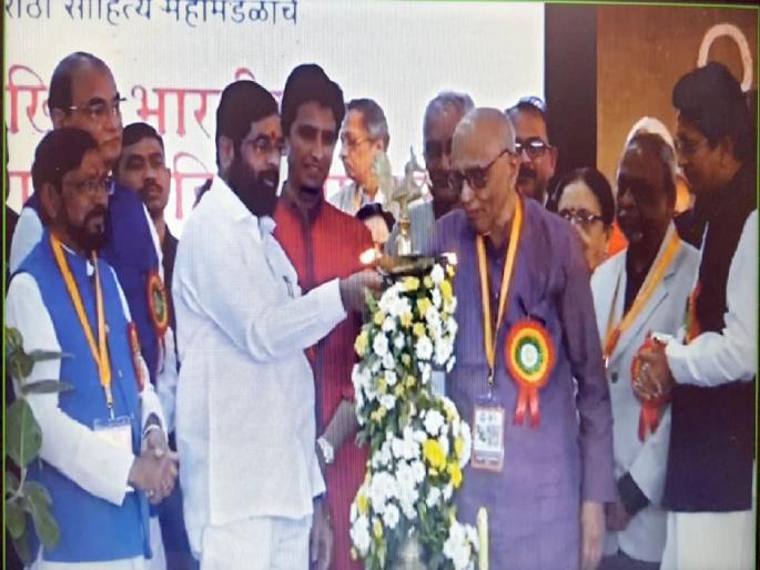 Akhil Bhartiya Marathi Marathi Sammelan Wardha: CM Eknath Shinde arrives, Nitin Gadkari absent | अ.भा. मराठी साहित्य संमेलन; मुख्यमंत्री शिंदेंचे आगमन आनंददायी, नितीन गडकरींची अनुपस्थिती Akhil Bhartiya Marathi Marathi Sammelan Wardha: CM Eknath Shinde arrives, Nitin Gadkari absent | अ.भा. मराठी साहित्य संमेलन; मुख्यमंत्री शिंदेंचे आगमन आनंददायी, नितीन गडकरींची अनुपस्थिती