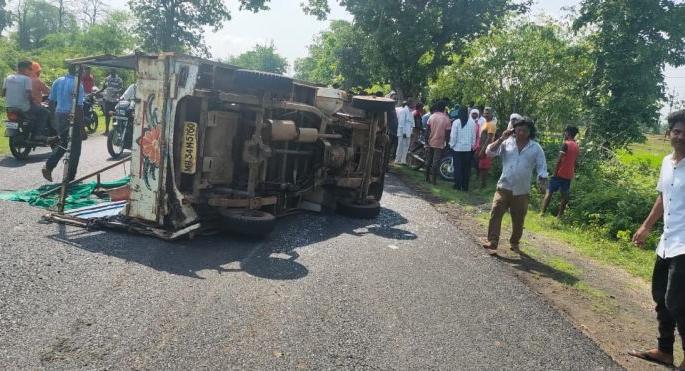 accident in Gadchiroli district; 19 working women injured | गडचिरोली जिल्ह्यात टेम्पोला अपघात; १९ मजूर स्त्रिया जखमी accident in Gadchiroli district; 19 working women injured | गडचिरोली जिल्ह्यात टेम्पोला अपघात; १९ मजूर स्त्रिया जखमी