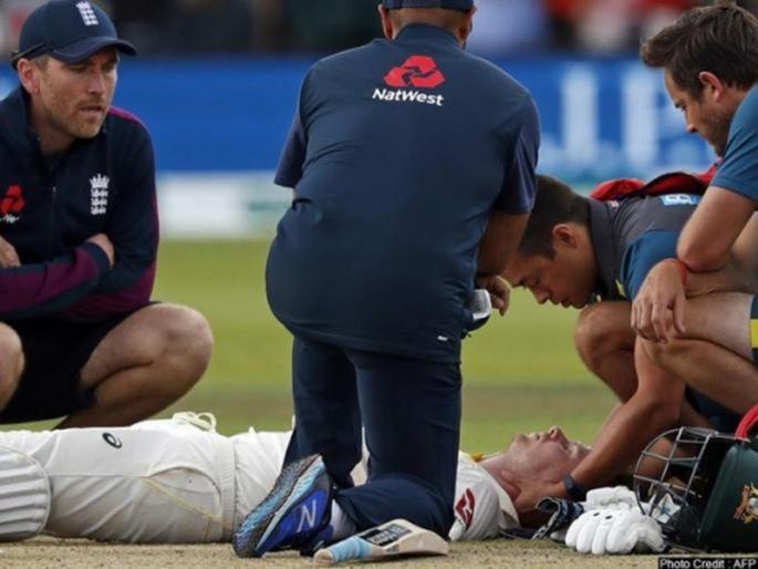 Ashes 2019: Steven Smith's hope he will play in 3rd Ashes test match | Ashes 2019 : बॉल लागला, मैदानात पडला, बॅटींगला मुकला अन् आता खेळण्यासाठी सरसावला