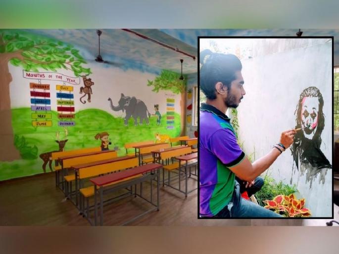 teacher caught pratik makde stealing things and after that his life change he earned a name in painting | गुरुजींनी चोरी पकडली अन् त्याने कमावले चित्रकलेत नाव; कुंचल्यांची जादू सातासमुद्रापार teacher caught pratik makde stealing things and after that his life change he earned a name in painting | गुरुजींनी चोरी पकडली अन् त्याने कमावले चित्रकलेत नाव; कुंचल्यांची जादू सातासमुद्रापार