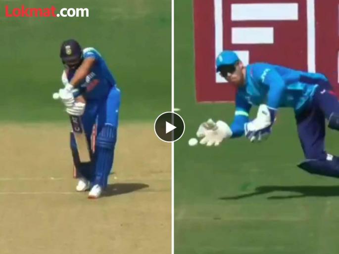 India vs England 3rd ODI Rohit Sharma Wicket Video Indian Captain Falls For One After An Absolute Peach From Mark Wood Gets Rid Of Ace Opener | IND vs ENG : एक मॅच खेळला छान; पण लगेच 'तलवार' केली म्यान! असा आपला 'हिटमॅन'!
