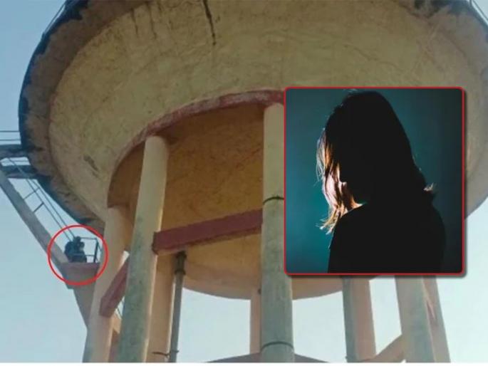 Due to domestic conflict person climbed on water tank with his 2 years old grandson in Baran | नातवाला घेऊन पाण्याच्या टाकीवर चढला सासरा, म्हणाला - सूनेला घरी आणा नाही तर.... Due to domestic conflict person climbed on water tank with his 2 years old grandson in Baran | नातवाला घेऊन पाण्याच्या टाकीवर चढला सासरा, म्हणाला - सूनेला घरी आणा नाही तर....