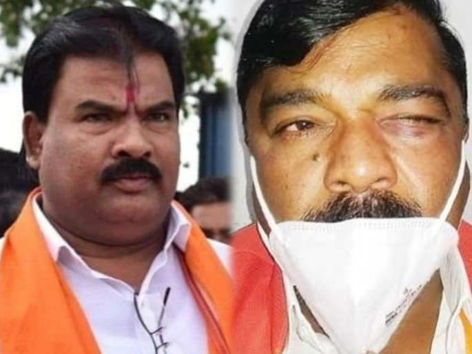Sanjay Gaikwad: Former BJP MLA Vijayraj Shinde beaten up by Shivsena, tensions in Buldana | शिवसेना-भाजपात वाद पेटला; माजी आमदार विजयराज शिंदेंना मारहाण, बुलडाण्यात तणाव Sanjay Gaikwad: Former BJP MLA Vijayraj Shinde beaten up by Shivsena, tensions in Buldana | शिवसेना-भाजपात वाद पेटला; माजी आमदार विजयराज शिंदेंना मारहाण, बुलडाण्यात तणाव