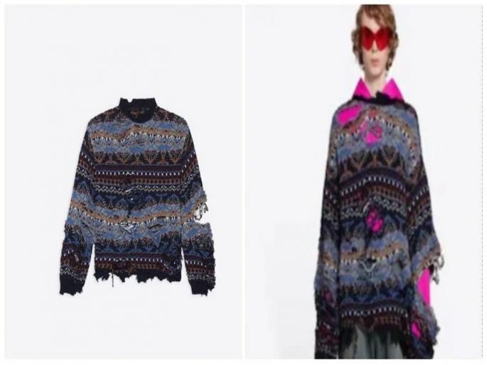 Viral photo luxury brand balenciaga selling expensive distressed sweater | फेमस ब्रॅन्डने मार्केटमध्ये आणलं नवं फाटकं स्वेटर, किंमत वाचून चक्रावले लोक