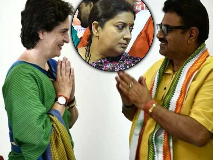 Smriti Irani’s close aide Ravi Dutt Mishra joins Congress. There are chinks in BJP’s armour as well | स्मृती इराणींना अमेठीत 'दे धक्का', निकटवर्तीयाची काँग्रेससोबत 'हात'मिळवणी Smriti Irani’s close aide Ravi Dutt Mishra joins Congress. There are chinks in BJP’s armour as well | स्मृती इराणींना अमेठीत 'दे धक्का', निकटवर्तीयाची काँग्रेससोबत 'हात'मिळवणी