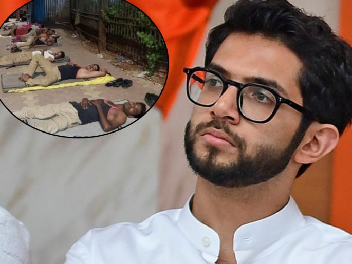 Solapur's 'police' sleeping on Mumbai's sidewalk in fighting against coronavirus MMG | ...अन् फुटपाथवर झोपलेल्या पोलिसांच्या मदतीला धावले आदित्य ठाकरे, मिळाला हक्काचा निवारा Solapur's 'police' sleeping on Mumbai's sidewalk in fighting against coronavirus MMG | ...अन् फुटपाथवर झोपलेल्या पोलिसांच्या मदतीला धावले आदित्य ठाकरे, मिळाला हक्काचा निवारा