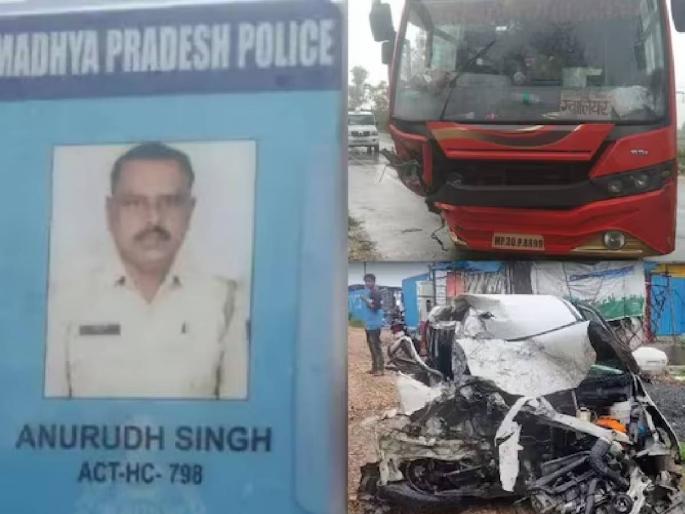A SAF jawan and his wife died in a bus-car accident in Madhya Pradesh's Bhind district | हृदयद्रावक! २ चिमुकल्यांनी डोळ्यादेखत आई-वडील गमावले; भीषण अपघातात जवान-पत्नीचा मृत्यू