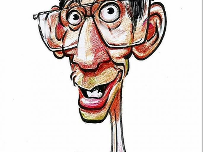 A portrait by cartoonist Sabnis | व्यंगचित्रकार सबनीस यांचे साकारले चित्र A portrait by cartoonist Sabnis | व्यंगचित्रकार सबनीस यांचे साकारले चित्र