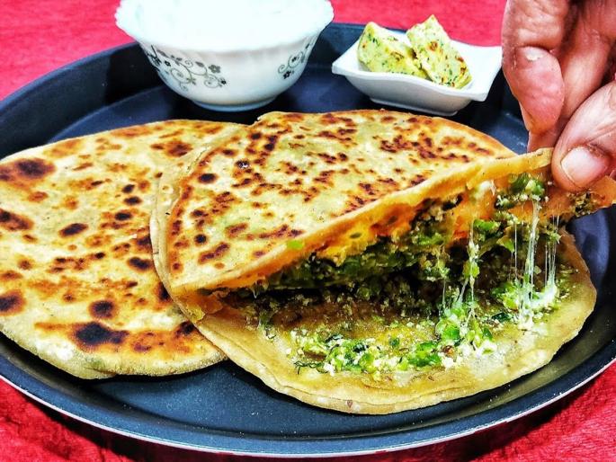 Winter Special Dhaba Style Matar Paneer Paratha Recipe : Homemade Perfect Punjabi Dhaba Style Peas Paneer Paratha, A Nutritious Recipe... | घरीच करा परफेक्ट पंजाबी ढाबा स्टाईल मटार-पनीर पराठा, पोटभरीची पौष्टीक रेसिपी...