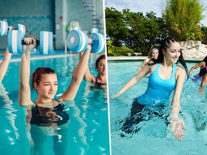 Fitness Tips benefits Aqua Aerobics : Try water aerobics, reap the benefits of exercise while having fun... | पाण्यात ट्राय करा ॲरोबिक्स, धमाल करता करता मिळवा व्यायामाचे फायदे...
