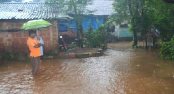 Backlog in Acharya area, severe damage to paddy fields | आचरा परिसरात पूरस्थिती,भात शेतीचे अतोनात नुकसान Backlog in Acharya area, severe damage to paddy fields | आचरा परिसरात पूरस्थिती,भात शेतीचे अतोनात नुकसान
