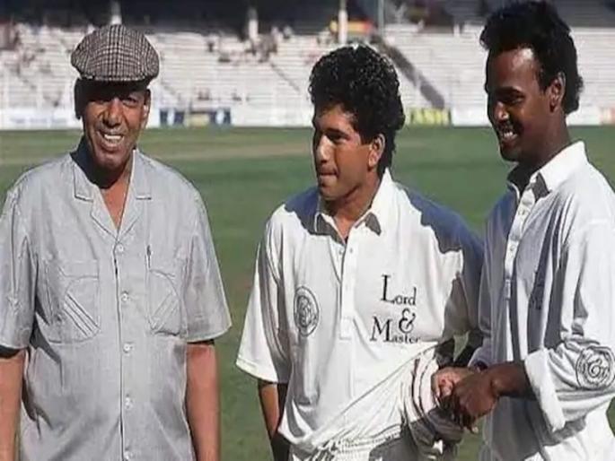 When a board like shardasharma against England, Achrekar Sir feel proud | जेव्हा इंग्लंडविरुद्ध शारदाश्रम असा फलक झळकला होता, आचरेकर सरांची अशीही एक आठवण