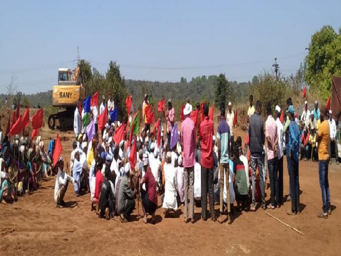 In Ajra taluka, the work of filling up of Uchangi dam was stopped by the dam victims | धरणग्रस्तांनी गनिमीकाव्याने उचंगी धरणाची घळभरणी पाडली बंद, अन्यथा.. In Ajra taluka, the work of filling up of Uchangi dam was stopped by the dam victims | धरणग्रस्तांनी गनिमीकाव्याने उचंगी धरणाची घळभरणी पाडली बंद, अन्यथा..