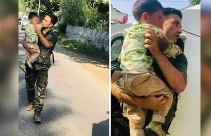 Omar Abdullah Raised Question On Pictures Of Toddler Rescued By Crpf Men In Sopore | तीन वर्षांच्या मुलाला वाचवणाऱ्या जवानाचं होतंय कौतुक, पण ओमर अब्दुल्लांकडून प्रश्नचिन्ह! Omar Abdullah Raised Question On Pictures Of Toddler Rescued By Crpf Men In Sopore | तीन वर्षांच्या मुलाला वाचवणाऱ्या जवानाचं होतंय कौतुक, पण ओमर अब्दुल्लांकडून प्रश्नचिन्ह!