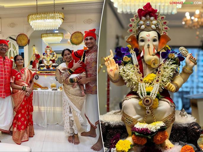 ganesh chaturthi 2025 celebration at marathi actor abhijeet shwetchandra house share frist glimpse of the son video viral | कोळीवाड्याची थीम अन्...; मराठी अभिनेत्याच्या घरी गणेशोत्सवाचा जल्लोष, पहिल्यादांच दाखवली लेकाचीही झलक, व्हिडीओ बघाच ganesh chaturthi 2025 celebration at marathi actor abhijeet shwetchandra house share frist glimpse of the son video viral | कोळीवाड्याची थीम अन्...; मराठी अभिनेत्याच्या घरी गणेशोत्सवाचा जल्लोष, पहिल्यादांच दाखवली लेकाचीही झलक, व्हिडीओ बघाच