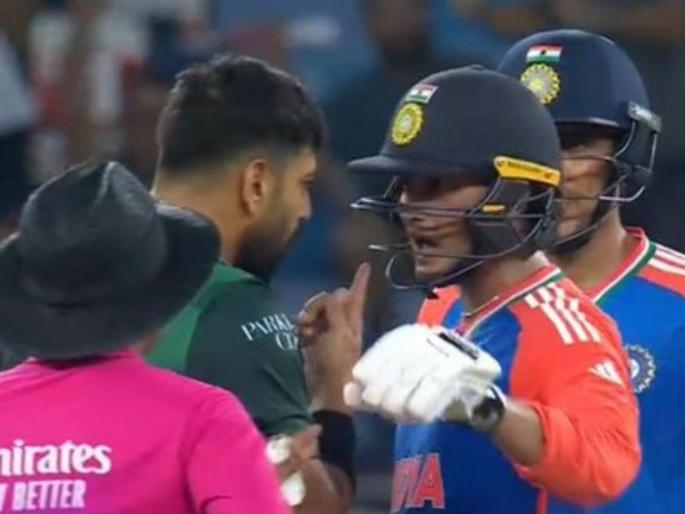 Asia Cup 2025 Abhishek Sharma Heated Exchange With Haris Rauf During IND vs PAK Tempers flare in Dubai Watch Video | IND vs PAK : ... अन् अभिषेक शर्मा पाकिस्तानी गोलंदाजाला भिडला! पंचांनी सोडवलं भांडण (VIDEO)
