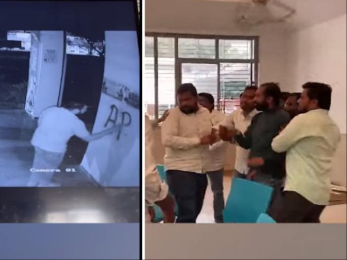 Video: Rada in the university! Ambedkari student union beats ABVP activists | Video: विद्यापीठात राडा! एबीव्हीपीच्या कार्यकर्त्यांना आंबेडकरी संघटनांकडून बेदम चोप Video: Rada in the university! Ambedkari student union beats ABVP activists | Video: विद्यापीठात राडा! एबीव्हीपीच्या कार्यकर्त्यांना आंबेडकरी संघटनांकडून बेदम चोप