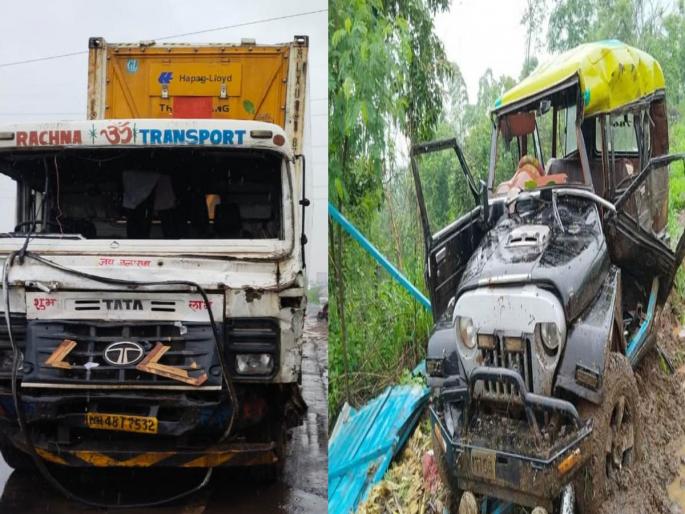 A terrible accident in the jeep trail 4 dead, 8 seriously in thane | मुंबई-नाशिक महामार्गावर भीषण अपघात! अपघातातील जखमी आणि मृतांची नावे आली समोर