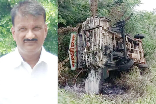 Only the face is left blind; Madha killed the bakery driver and set the tempo on fire | फक्त चेहरा अन् हात उरला; माढ्यात बेकरी चालकाची हत्या करून टेम्पो पेटवला...!