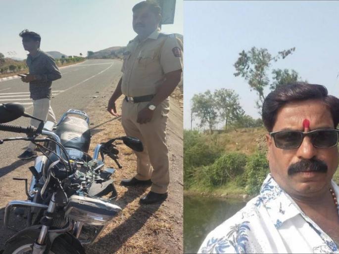 Two-wheeler driver killed on the spot in vehicle collision; Incident on Nashik-Pune highway | वाहनाच्या धडकेत दुचाकीस्वार जागीच ठार; नाशिक-पुणे महामार्गावरील घटना Two-wheeler driver killed on the spot in vehicle collision; Incident on Nashik-Pune highway | वाहनाच्या धडकेत दुचाकीस्वार जागीच ठार; नाशिक-पुणे महामार्गावरील घटना