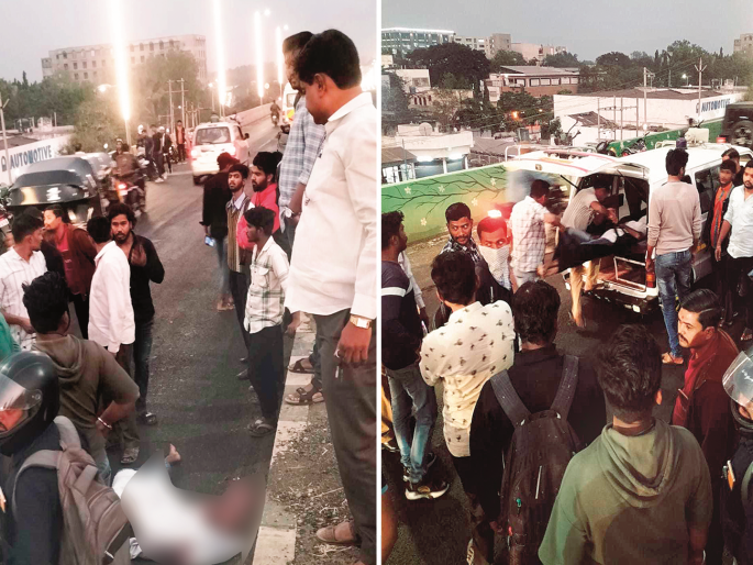 The young man was killed on the spot after hitting a rickshaw while riding a sports bike | स्पोर्टस् बाईकवरून जाताना मान बाजूला केली, रिक्षाला आदळून तरुण जागीच ठार The young man was killed on the spot after hitting a rickshaw while riding a sports bike | स्पोर्टस् बाईकवरून जाताना मान बाजूला केली, रिक्षाला आदळून तरुण जागीच ठार